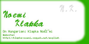 noemi klapka business card